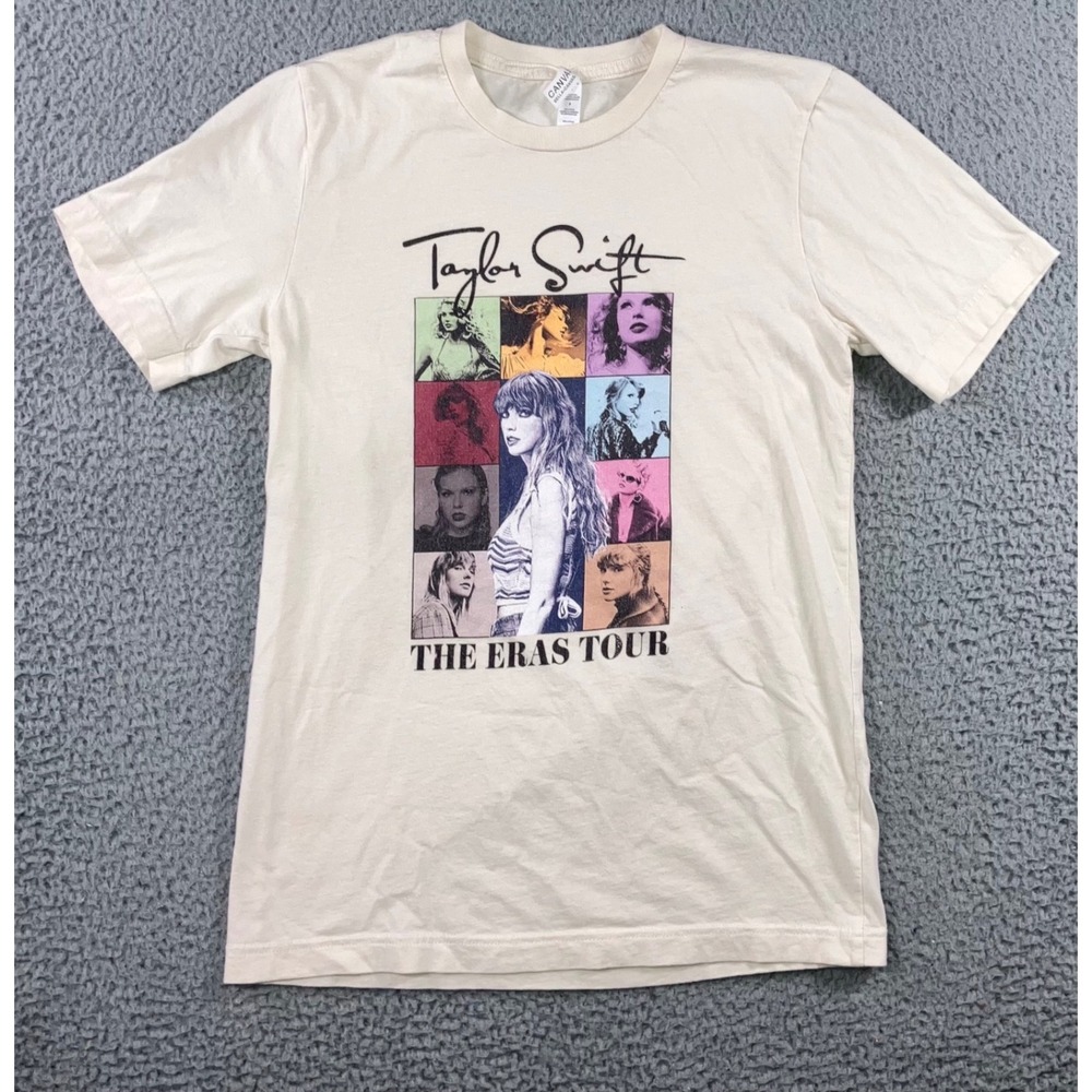Taylor Swift The Eras Tour T-Shirt Women S Cream Graphic Music Concert Tee